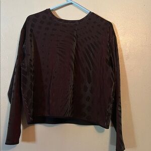 Nike Women's Black and Brown Patterned Lightweight Pullover Hoodie
